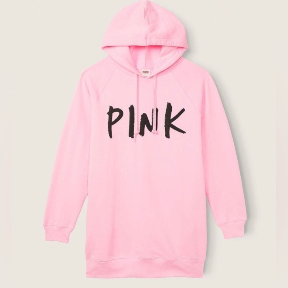 PINK (Victoria’s Secret) FLEECE PULLOVER CAMPUS HOODIE. Size XL NEW WITH TAGS
